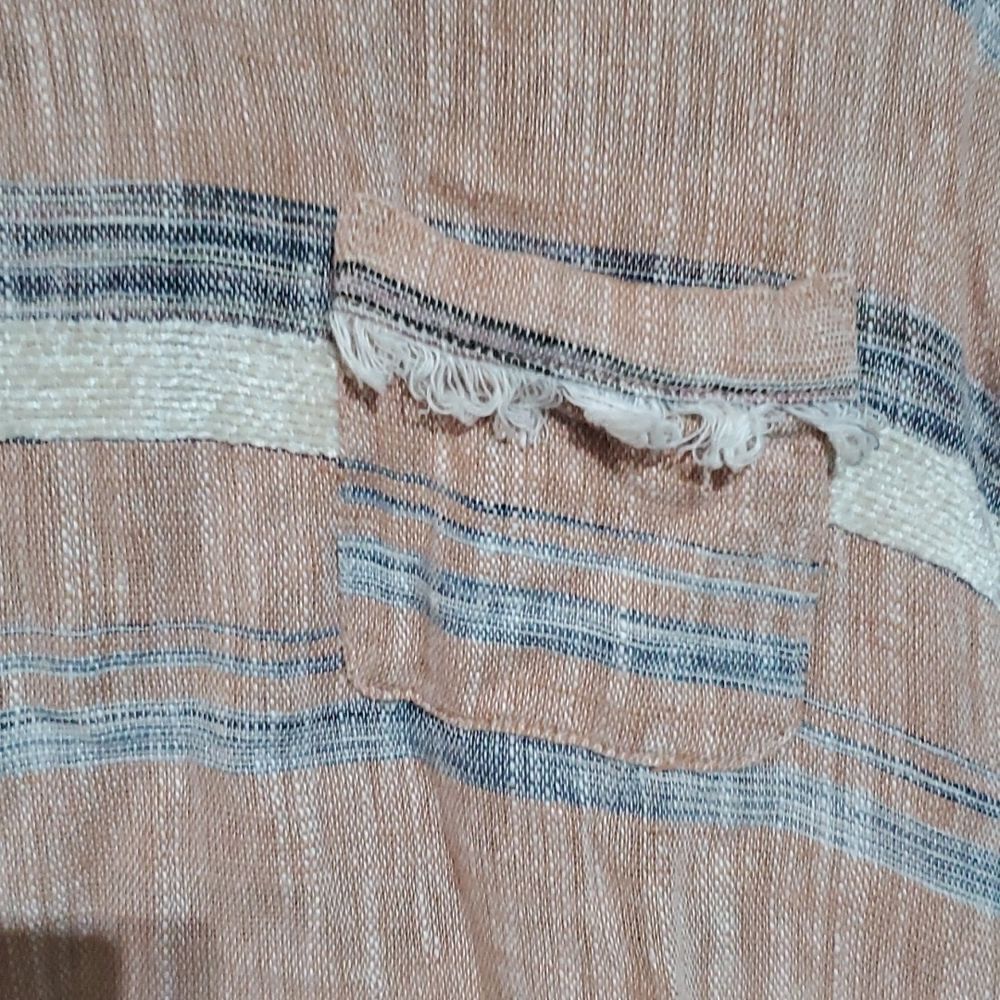 FATE Striped Raw Hem Top - Size Small - Picture 3 of 8